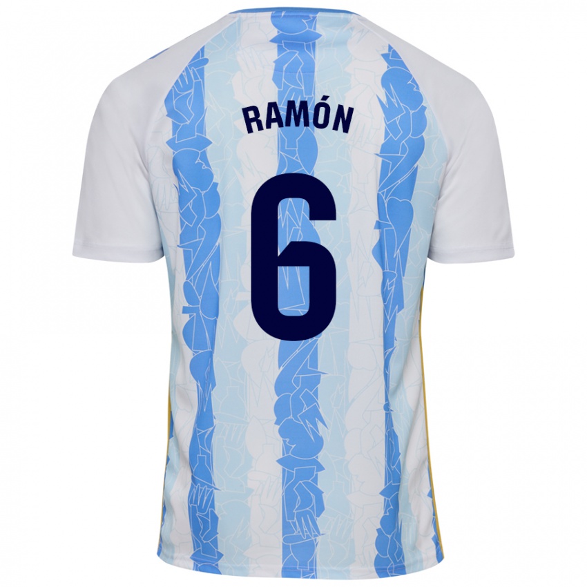 Bambino Maglia Ramón Enríquez #6 Bianco Blu Kit Gara Home 2024/25 Maglietta