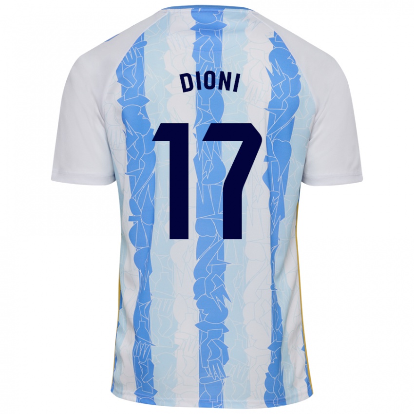 Bambino Maglia Dioni #17 Bianco Blu Kit Gara Home 2024/25 Maglietta