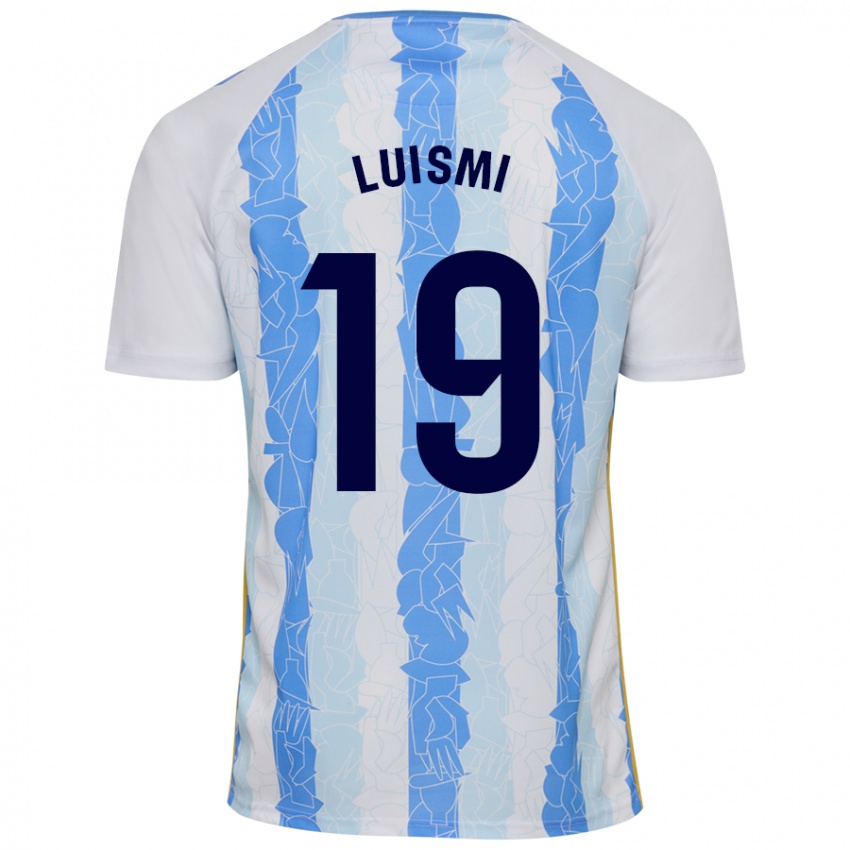 Bambino Maglia Luismi Sánchez #19 Bianco Blu Kit Gara Home 2024/25 Maglietta