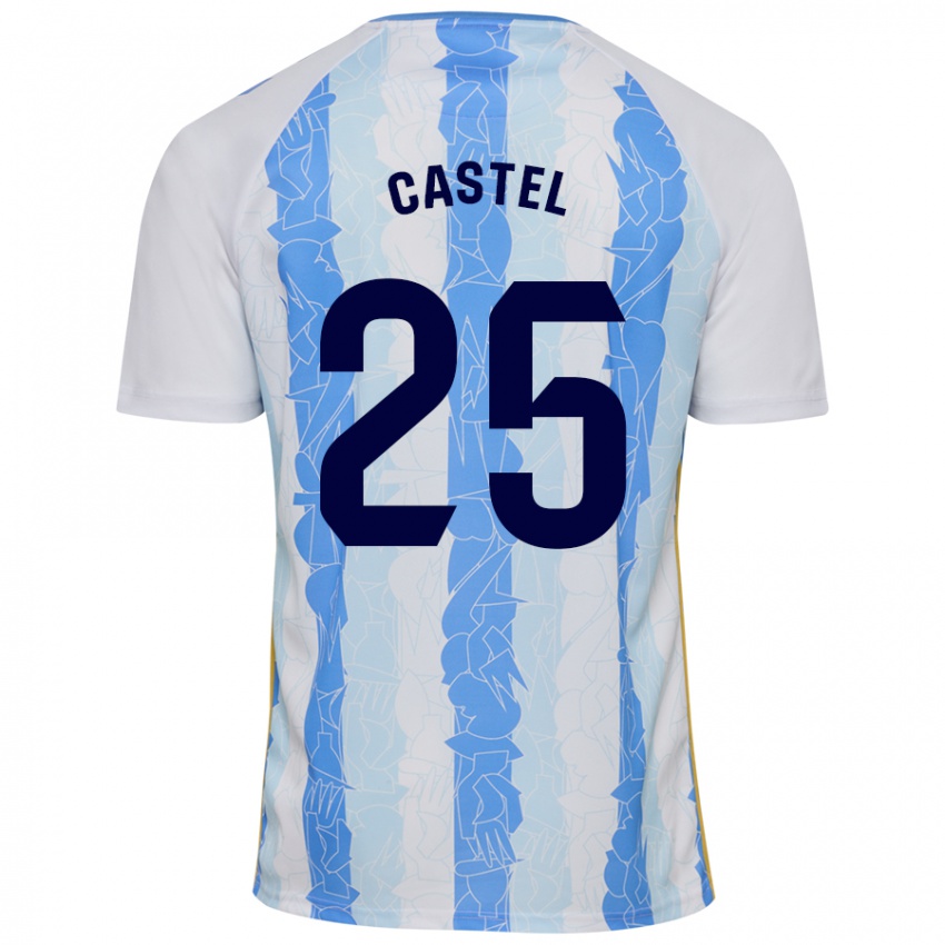 Bambino Maglia Sergio Castel #25 Bianco Blu Kit Gara Home 2024/25 Maglietta