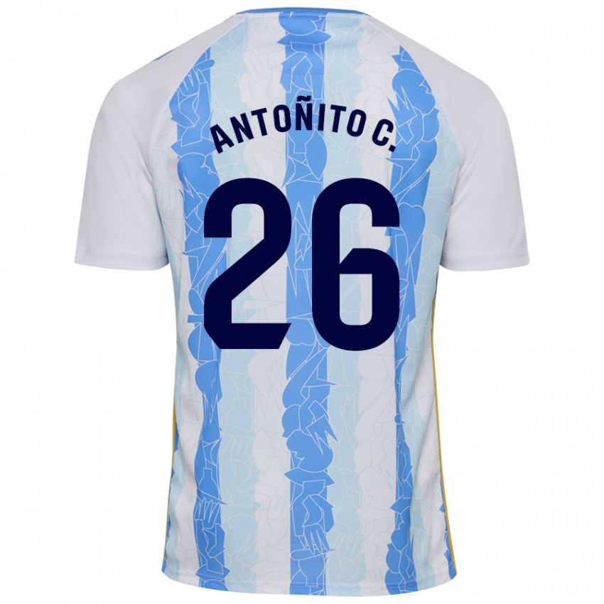 Bambino Maglia Antonio Cordero #26 Bianco Blu Kit Gara Home 2024/25 Maglietta