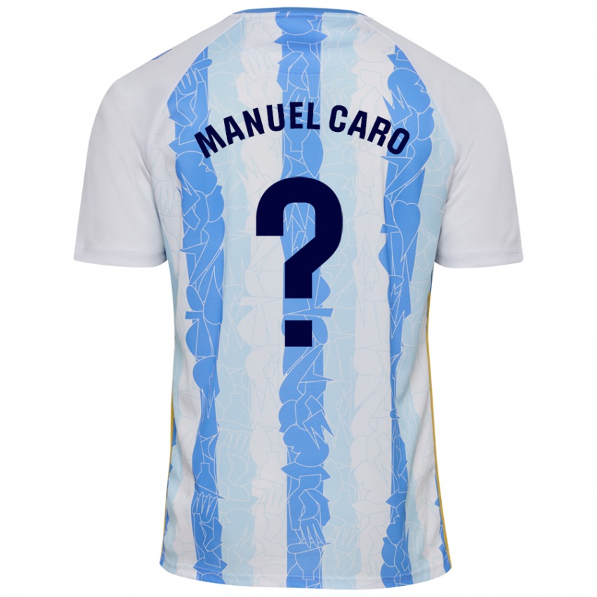 Bambino Maglia José Manuel Caro #0 Bianco Blu Kit Gara Home 2024/25 Maglietta