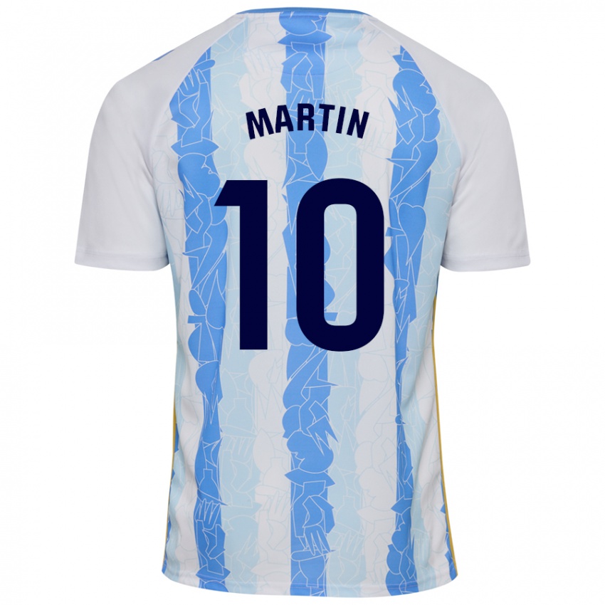 Bambino Maglia Jesús Martín #10 Bianco Blu Kit Gara Home 2024/25 Maglietta