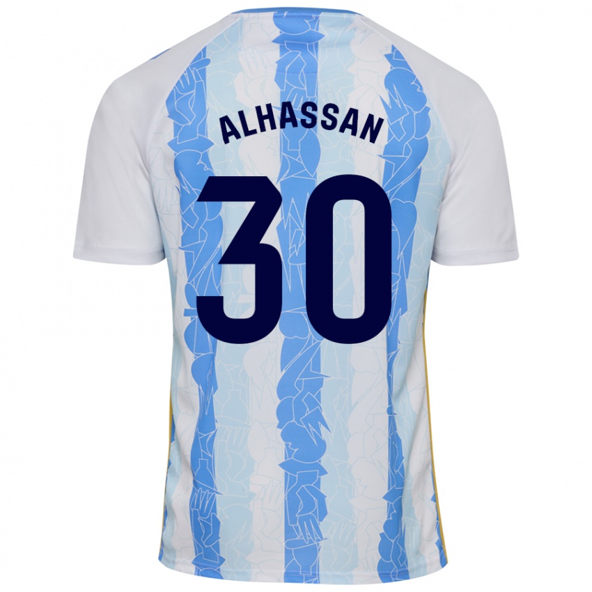 Bambino Maglia Mubarak Alhassan #30 Bianco Blu Kit Gara Home 2024/25 Maglietta