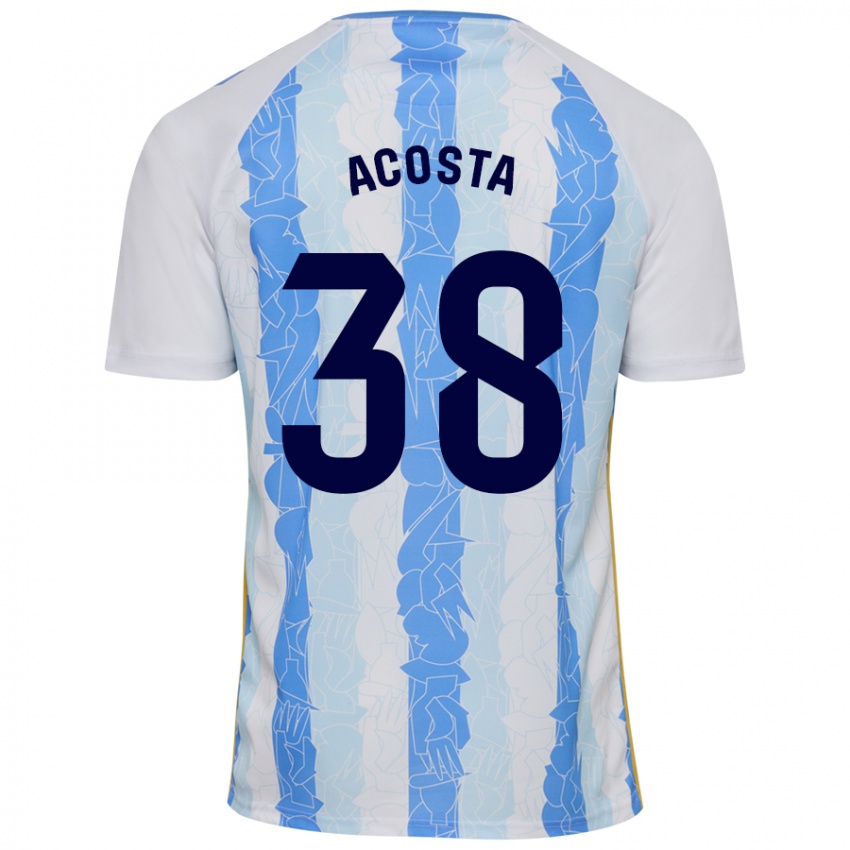 Bambino Maglia Judith Acosta #38 Bianco Blu Kit Gara Home 2024/25 Maglietta