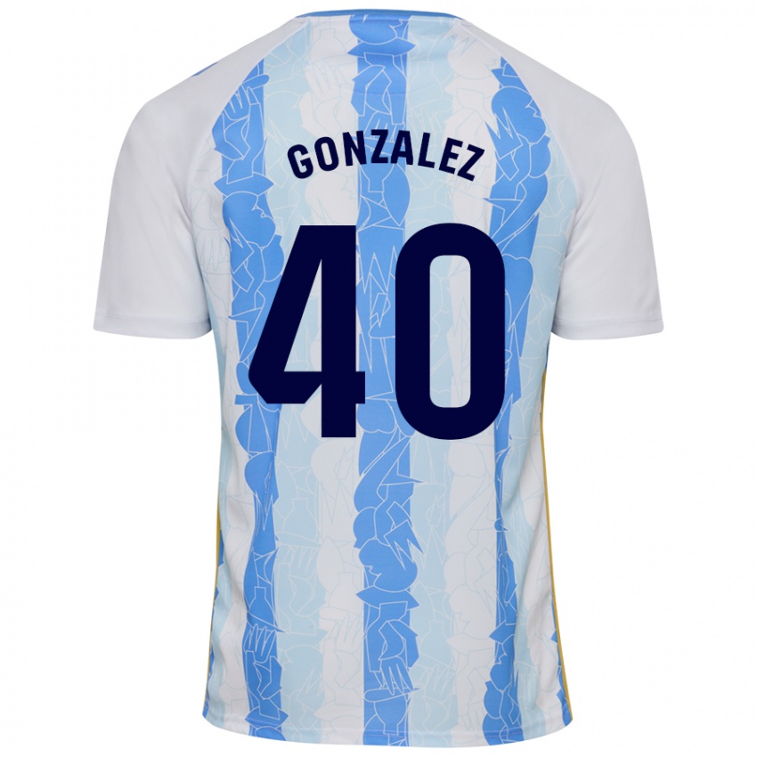 Bambino Maglia Carol González #40 Bianco Blu Kit Gara Home 2024/25 Maglietta