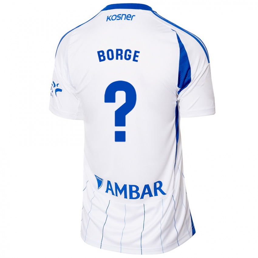 Bambino Maglia Andrés Borge #0 Rosso Bianco Kit Gara Home 2024/25 Maglietta