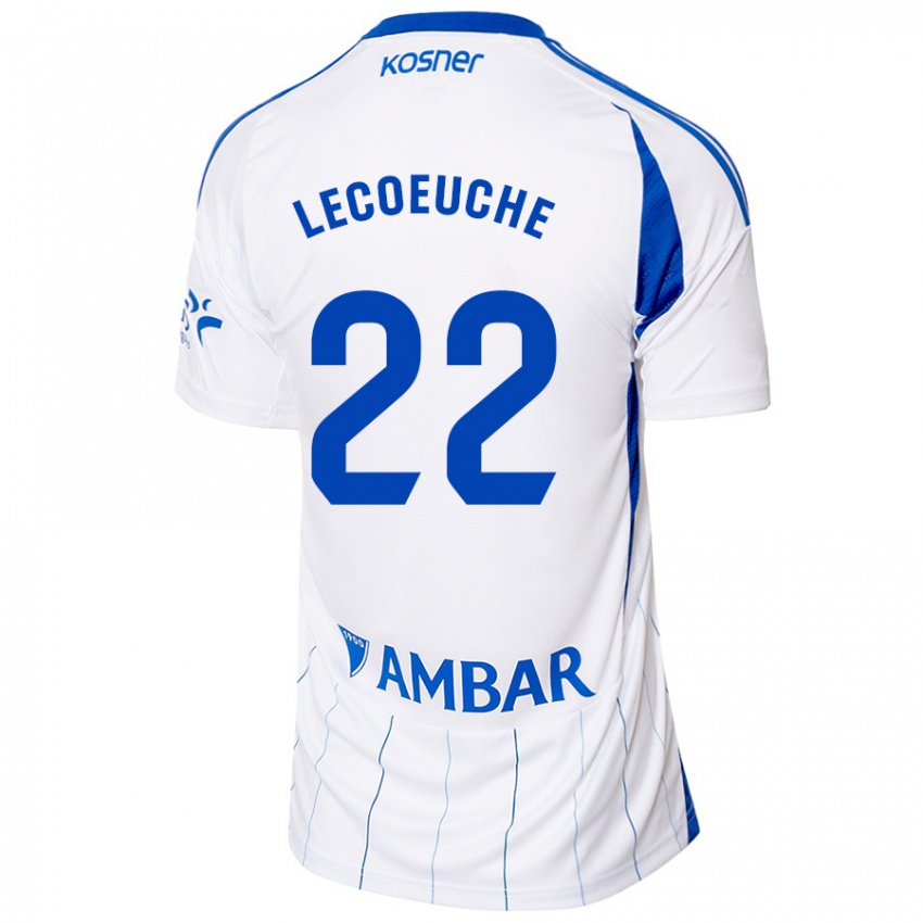 Bambino Maglia Quentin Lecoeuche #22 Rosso Bianco Kit Gara Home 2024/25 Maglietta