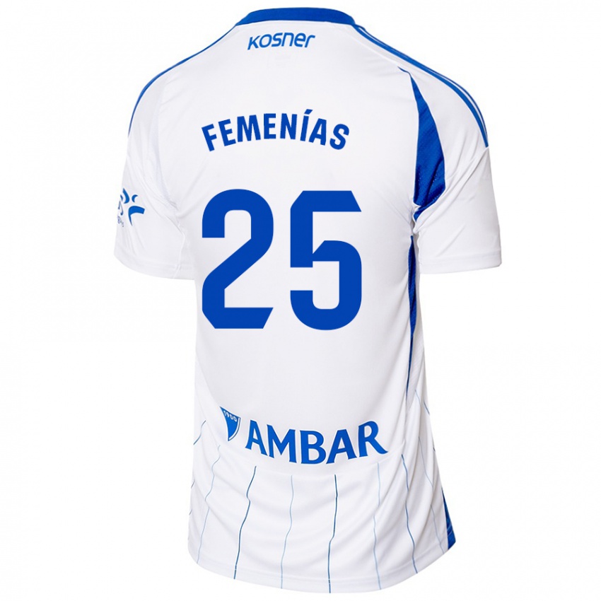 Bambino Maglia Joan Femenías #25 Rosso Bianco Kit Gara Home 2024/25 Maglietta