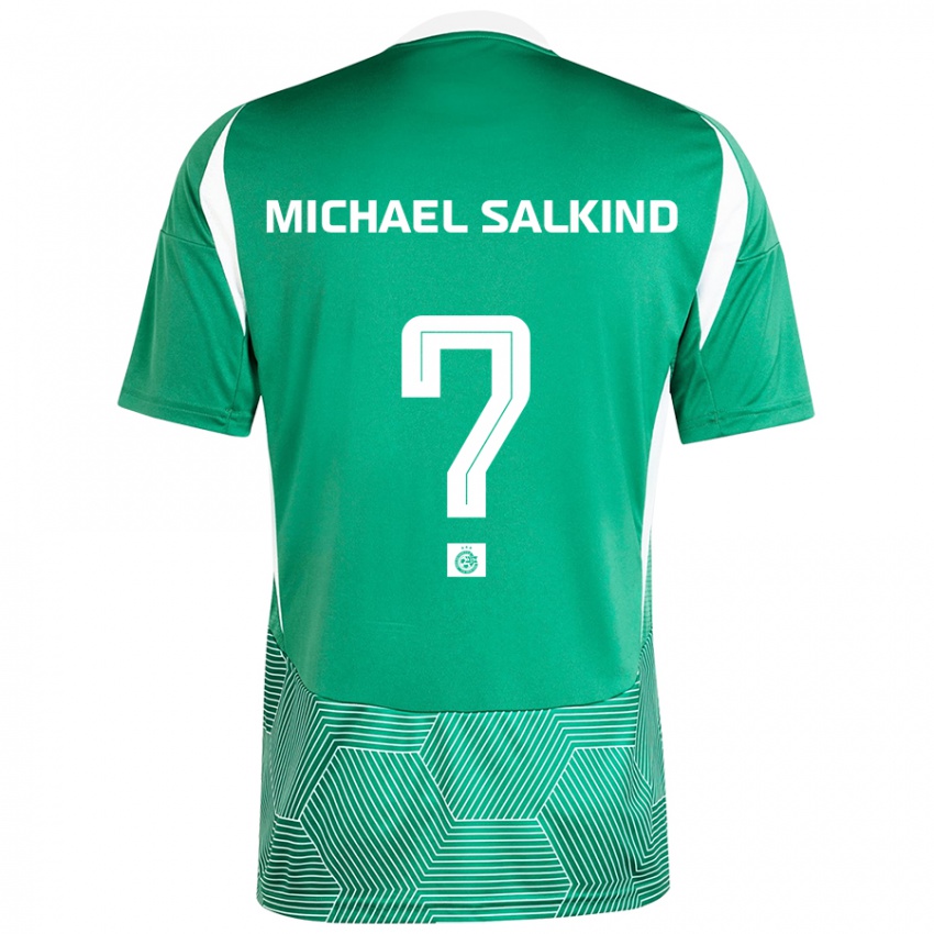 Bambino Maglia Liav Michael Salkind #0 Verde Bianco Kit Gara Home 2024/25 Maglietta