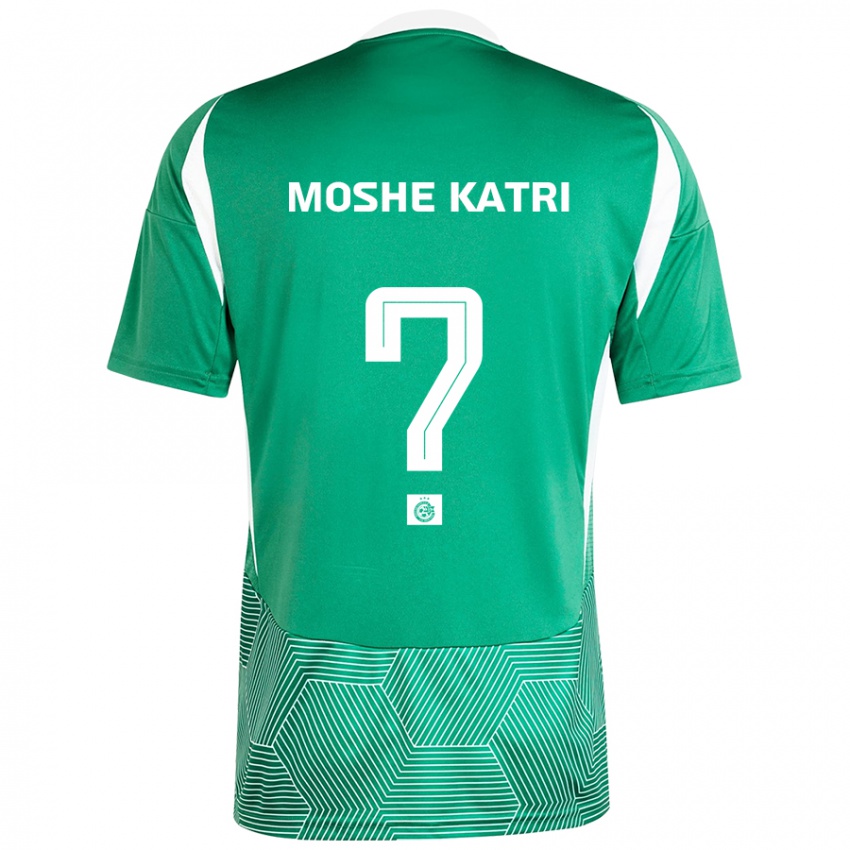 Bambino Maglia Roy Moshe Katri #0 Verde Bianco Kit Gara Home 2024/25 Maglietta