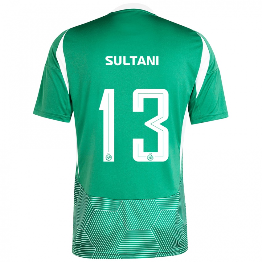 Bambino Maglia Tomás Sultani #13 Verde Bianco Kit Gara Home 2024/25 Maglietta