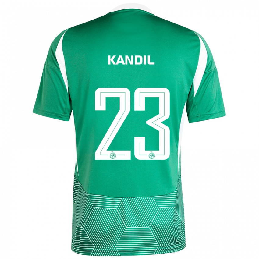 Bambino Maglia Maor Kandil #23 Verde Bianco Kit Gara Home 2024/25 Maglietta