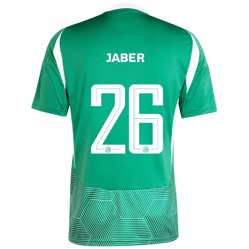 Bambino Maglia Mahmoud Jaber #26 Verde Bianco Kit Gara Home 2024/25 Maglietta