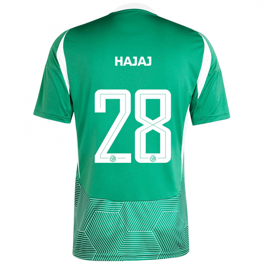 Bambino Maglia Ilay Hajaj #28 Verde Bianco Kit Gara Home 2024/25 Maglietta