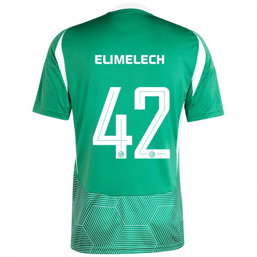 Bambino Maglia Roey Elimelech #42 Verde Bianco Kit Gara Home 2024/25 Maglietta