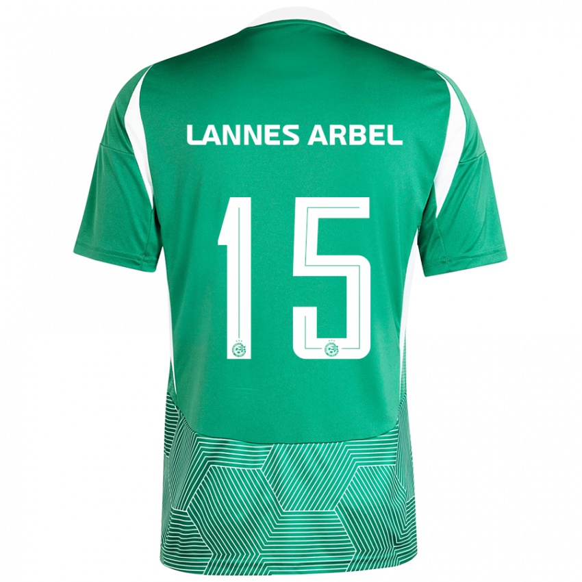 Bambino Maglia Tomer Lannes Arbel #15 Verde Bianco Kit Gara Home 2024/25 Maglietta