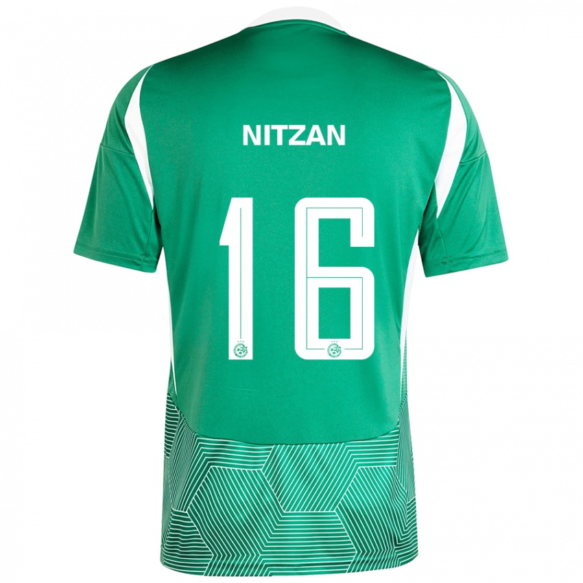 Bambino Maglia Itamar Nitzan #16 Verde Bianco Kit Gara Home 2024/25 Maglietta