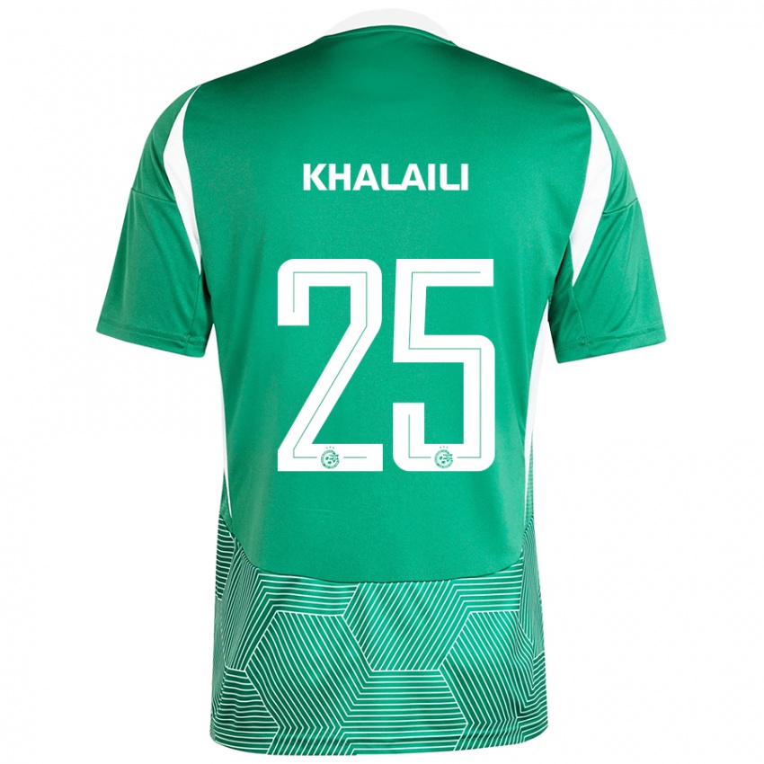 Bambino Maglia Anan Khalaili #25 Verde Bianco Kit Gara Home 2024/25 Maglietta