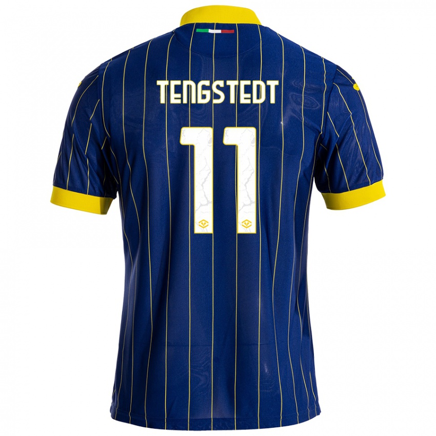 Bambino Maglia Casper Tengstedt #11 Blu Giallo Kit Gara Home 2024/25 Maglietta