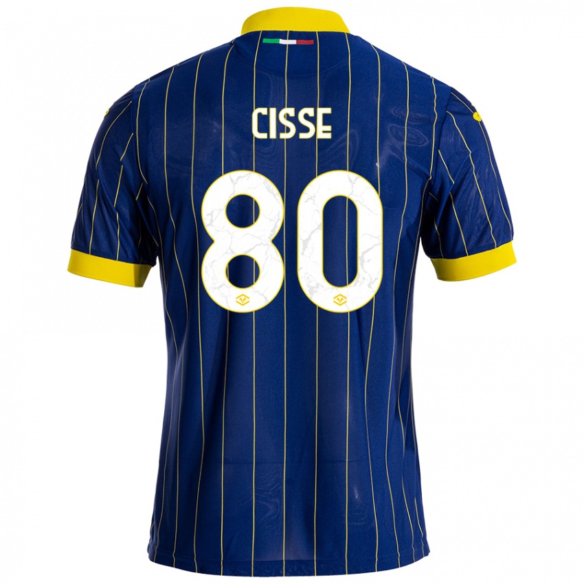 Bambino Maglia Alphadjo Cissè #80 Blu Giallo Kit Gara Home 2024/25 Maglietta