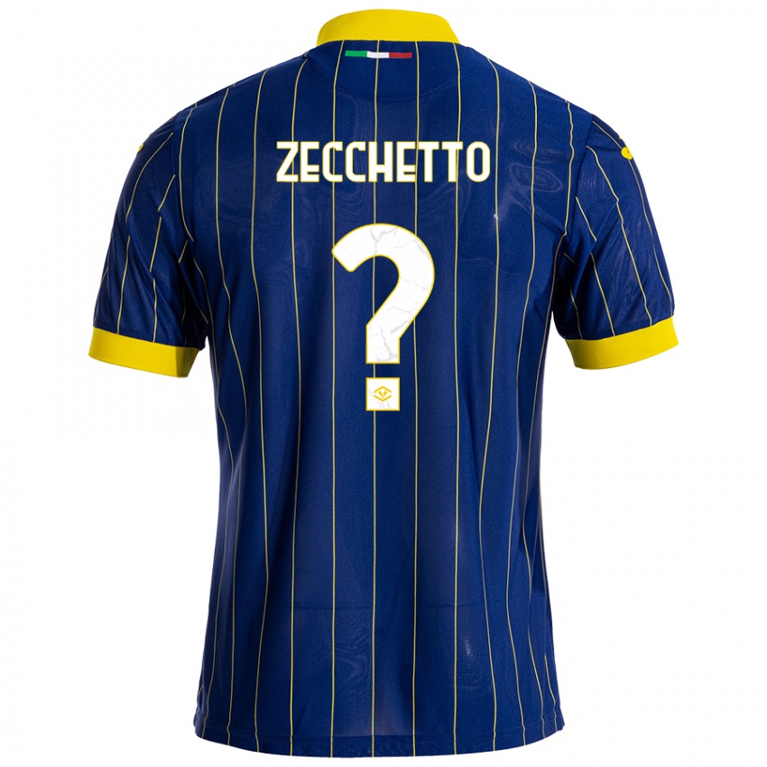 Bambino Maglia Leonardo Zecchetto #0 Blu Giallo Kit Gara Home 2024/25 Maglietta