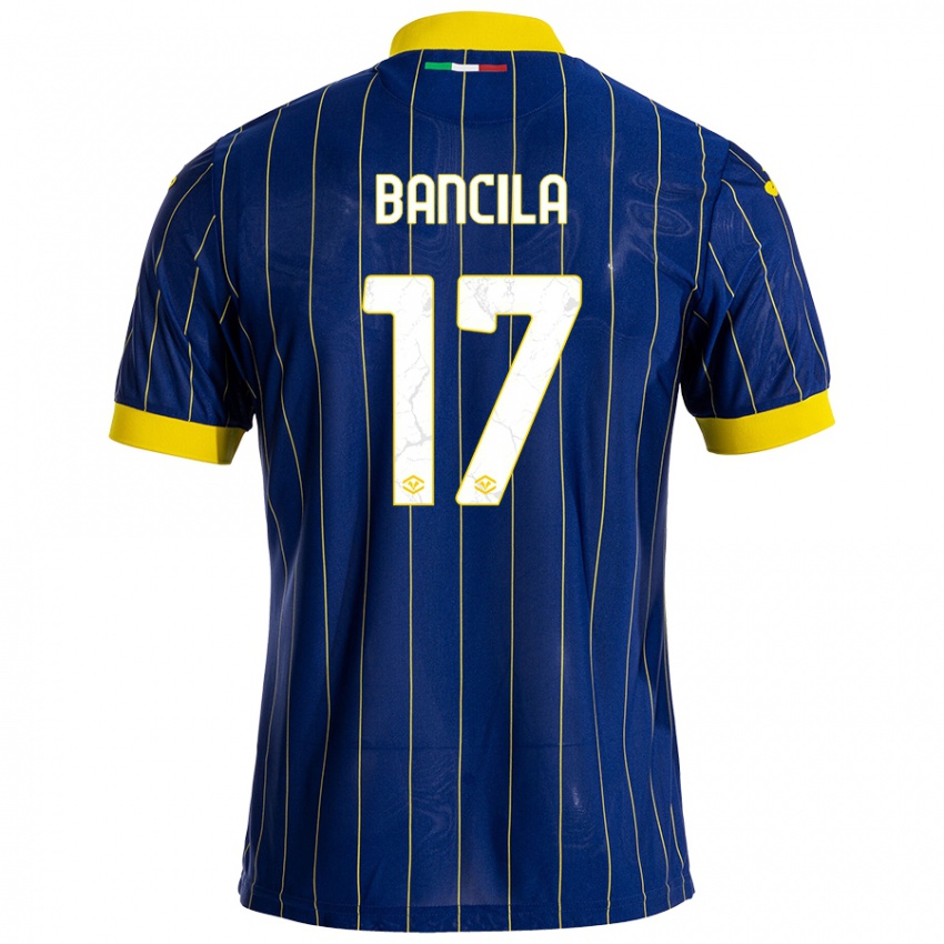 Bambino Maglia Darius Bancila #17 Blu Giallo Kit Gara Home 2024/25 Maglietta