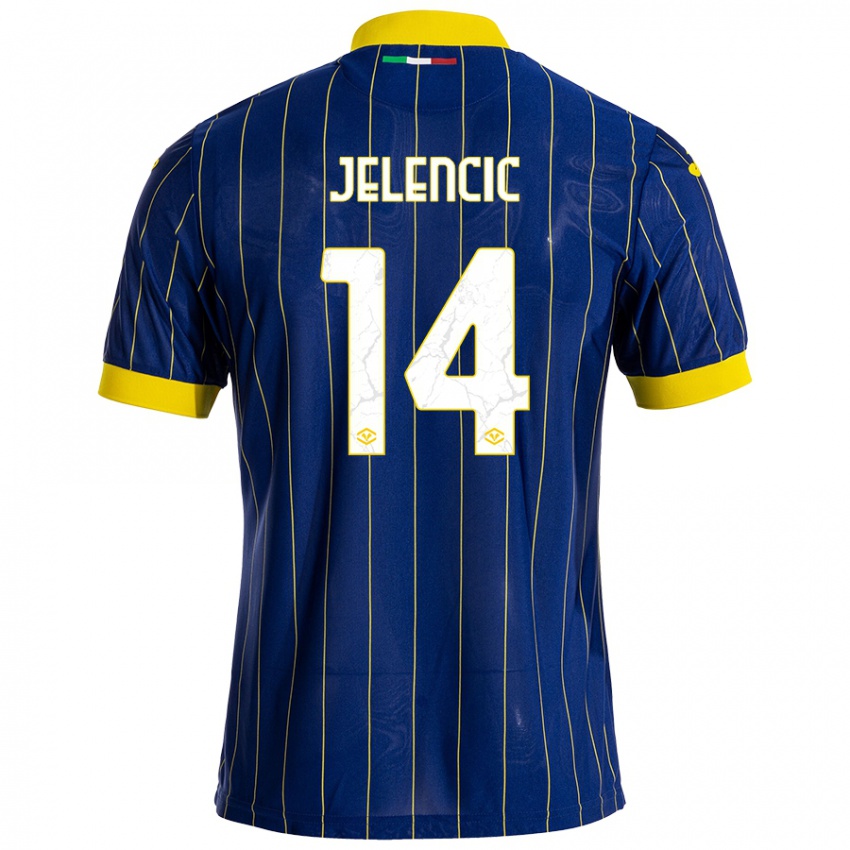 Bambino Maglia Ana Jelencic #14 Blu Giallo Kit Gara Home 2024/25 Maglietta