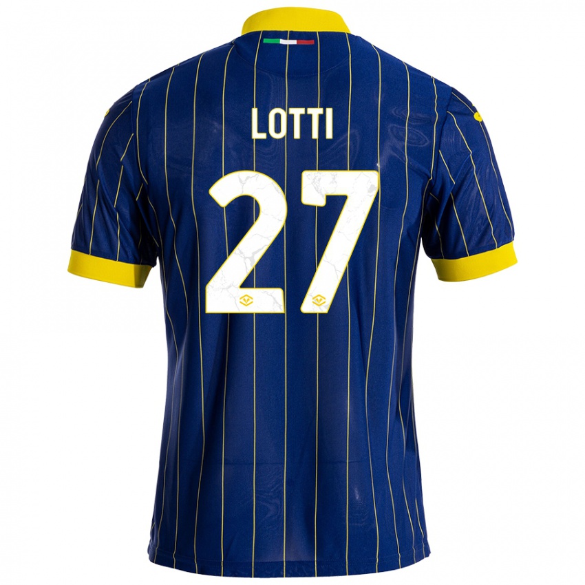 Bambino Maglia Irene Lotti #27 Blu Giallo Kit Gara Home 2024/25 Maglietta