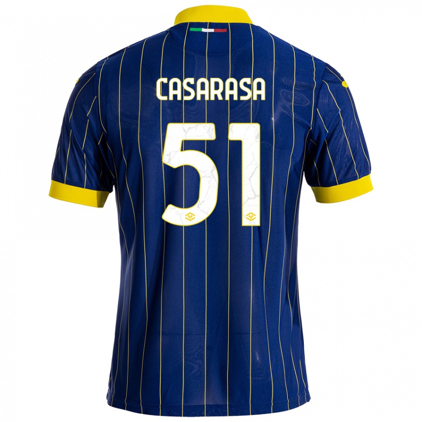 Bambino Maglia Asia Casarasa #51 Blu Giallo Kit Gara Home 2024/25 Maglietta