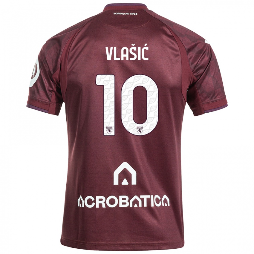 Bambino Maglia Nikola Vlasic #10 Marrone Bianco Kit Gara Home 2024/25 Maglietta