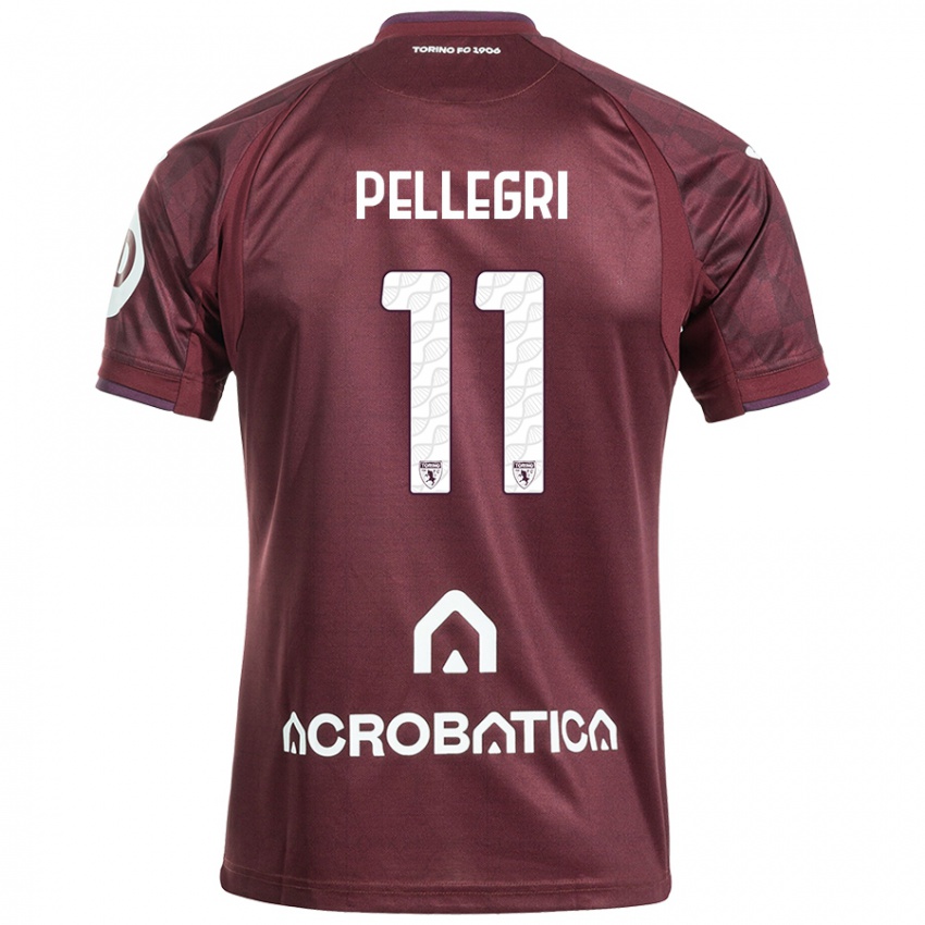 Bambino Maglia Pietro Pellegri #11 Marrone Bianco Kit Gara Home 2024/25 Maglietta