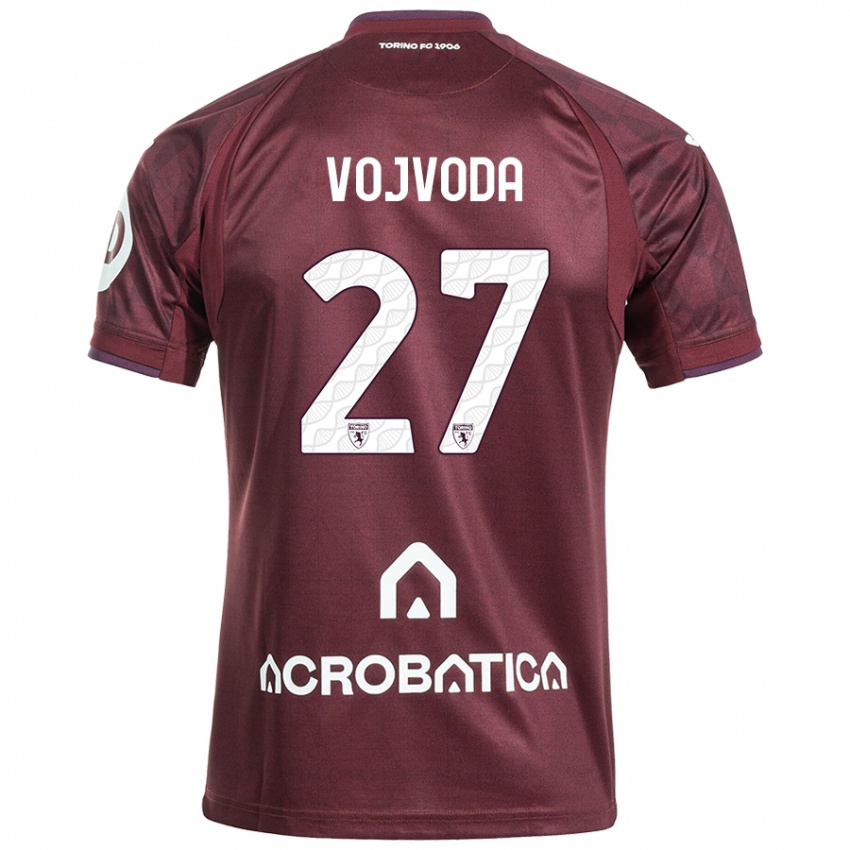 Bambino Maglia Mërgim Vojvoda #27 Marrone Bianco Kit Gara Home 2024/25 Maglietta