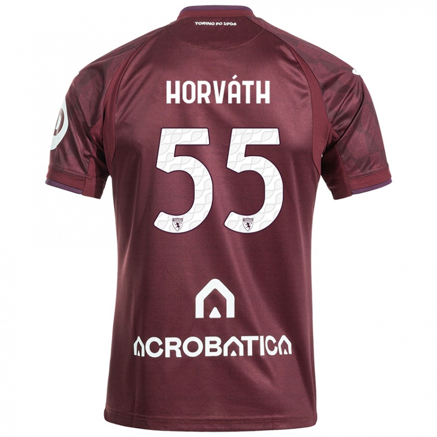 Bambino Maglia Krisztofer Horváth #55 Marrone Bianco Kit Gara Home 2024/25 Maglietta