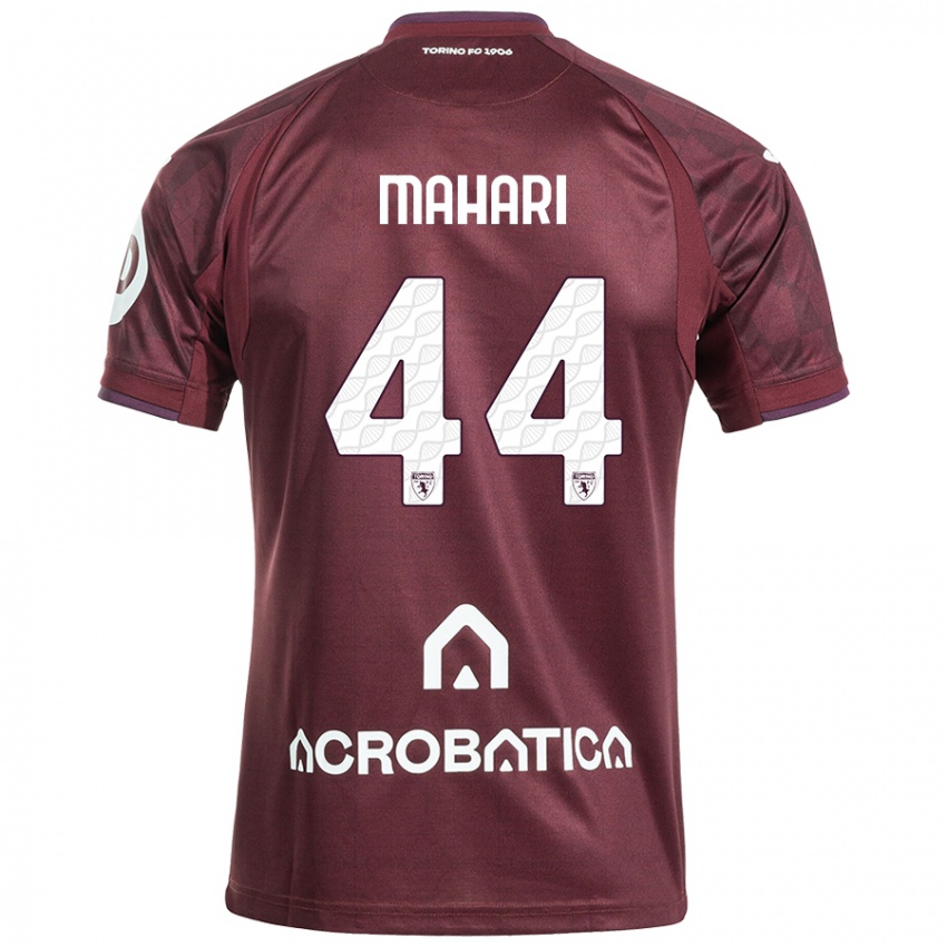 Bambino Maglia Efdon Mahari #44 Marrone Bianco Kit Gara Home 2024/25 Maglietta