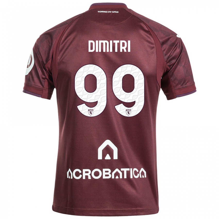 Bambino Maglia Matteo Dimitri #99 Marrone Bianco Kit Gara Home 2024/25 Maglietta