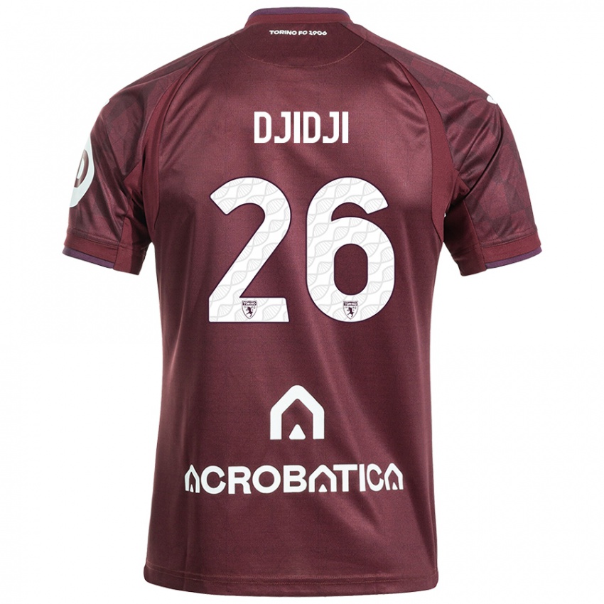 Bambino Maglia Koffi Djidji #26 Marrone Bianco Kit Gara Home 2024/25 Maglietta