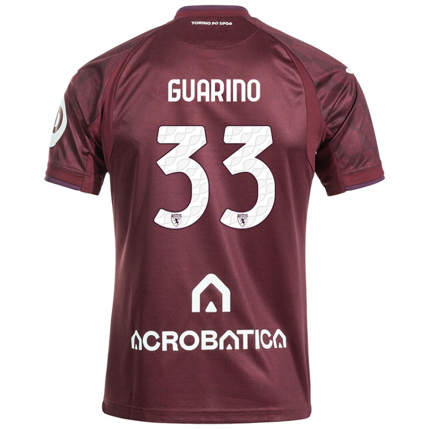 Bambino Maglia Rita Guarino #33 Marrone Bianco Kit Gara Home 2024/25 Maglietta