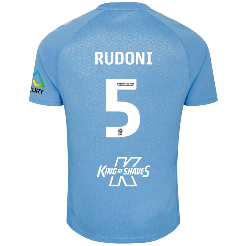 Bambino Maglia Jack Rudoni #5 Blu Bianco Kit Gara Home 2024/25 Maglietta