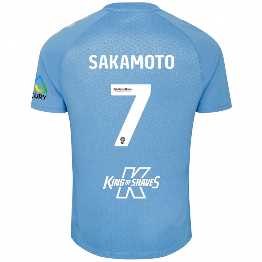 Bambino Maglia Tatsuhiro Sakamoto #7 Blu Bianco Kit Gara Home 2024/25 Maglietta