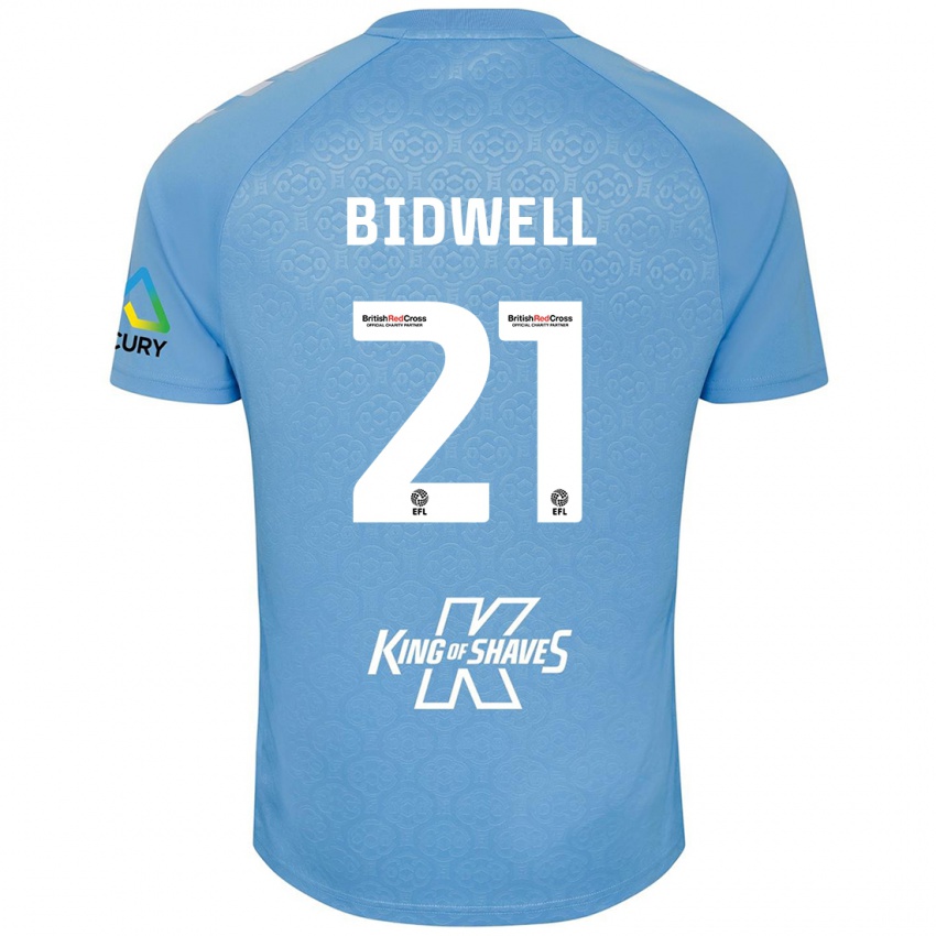 Bambino Maglia Jake Bidwell #21 Blu Bianco Kit Gara Home 2024/25 Maglietta