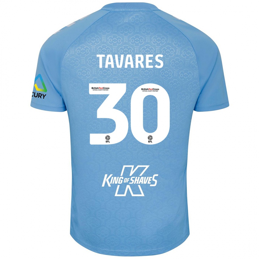 Bambino Maglia Fábio Tavares #30 Blu Bianco Kit Gara Home 2024/25 Maglietta