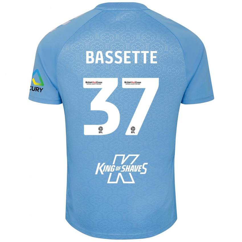 Bambino Maglia Norman Bassette #37 Blu Bianco Kit Gara Home 2024/25 Maglietta