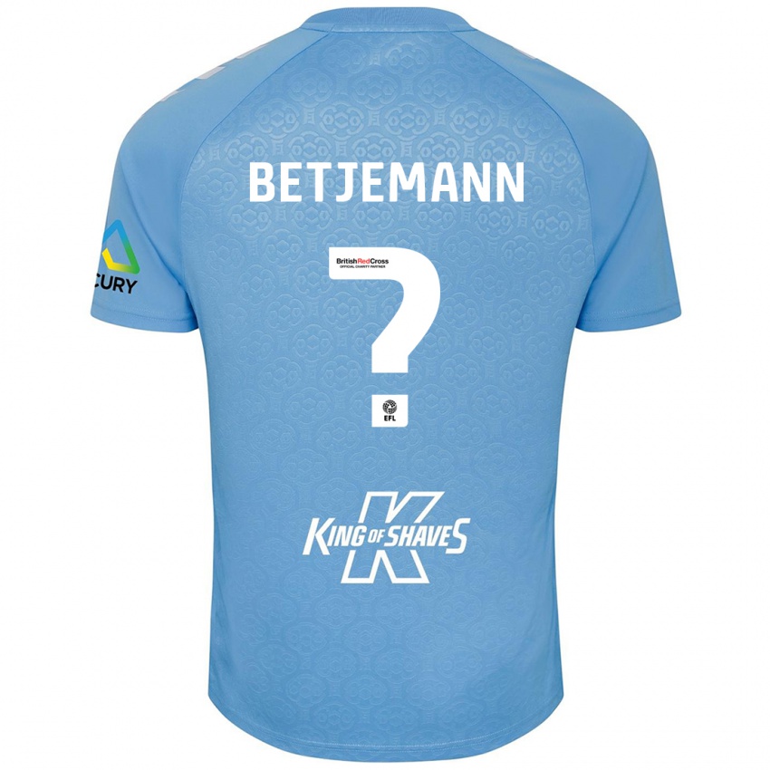 Bambino Maglia Elliot Betjemann #0 Blu Bianco Kit Gara Home 2024/25 Maglietta