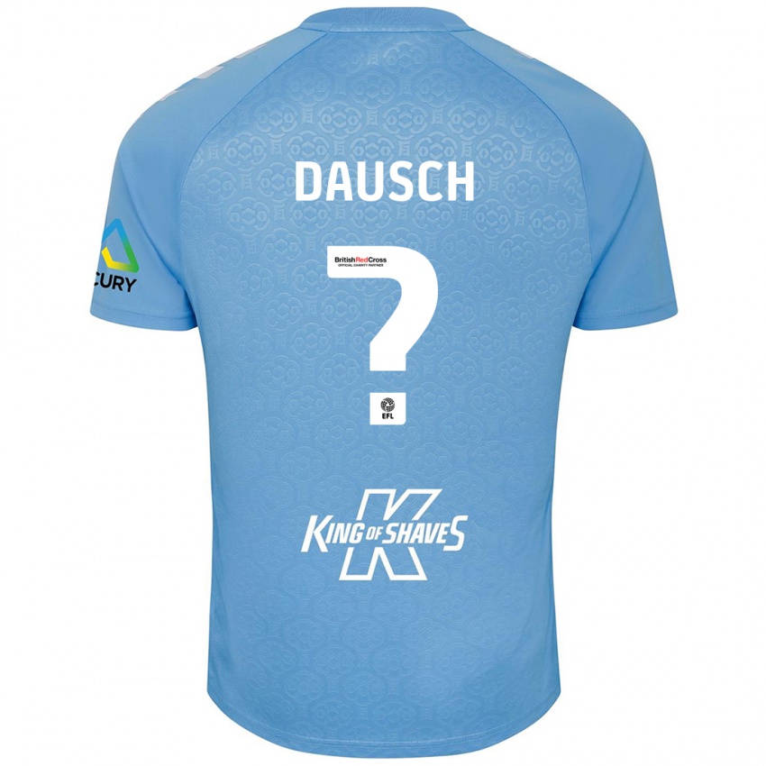 Bambino Maglia Aiden Dausch #0 Blu Bianco Kit Gara Home 2024/25 Maglietta