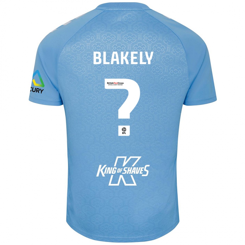 Bambino Maglia Ben Blakely #0 Blu Bianco Kit Gara Home 2024/25 Maglietta