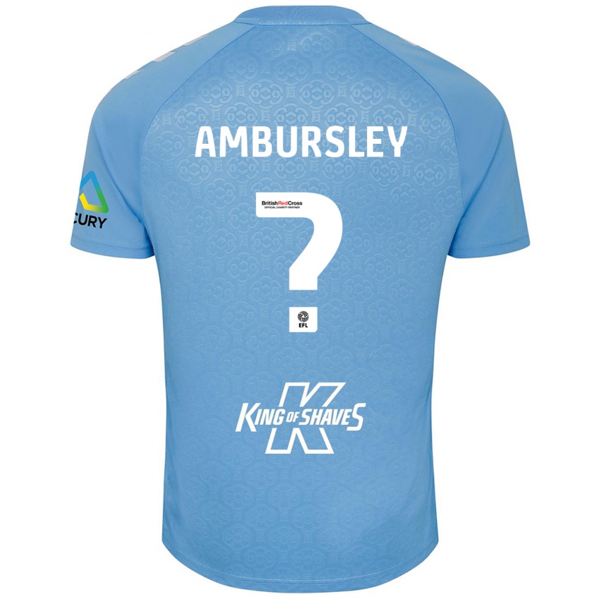 Bambino Maglia Conrad Ambursley #0 Blu Bianco Kit Gara Home 2024/25 Maglietta