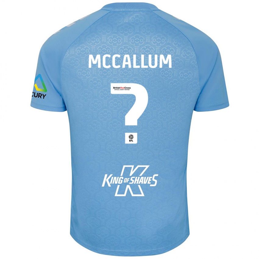 Bambino Maglia Joseph Mccallum #0 Blu Bianco Kit Gara Home 2024/25 Maglietta