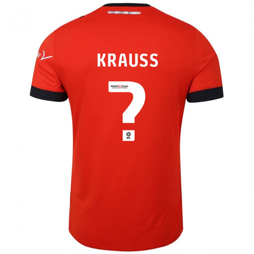 Bambino Maglia Tom Krauß #0 Arancione Nero Kit Gara Home 2024/25 Maglietta