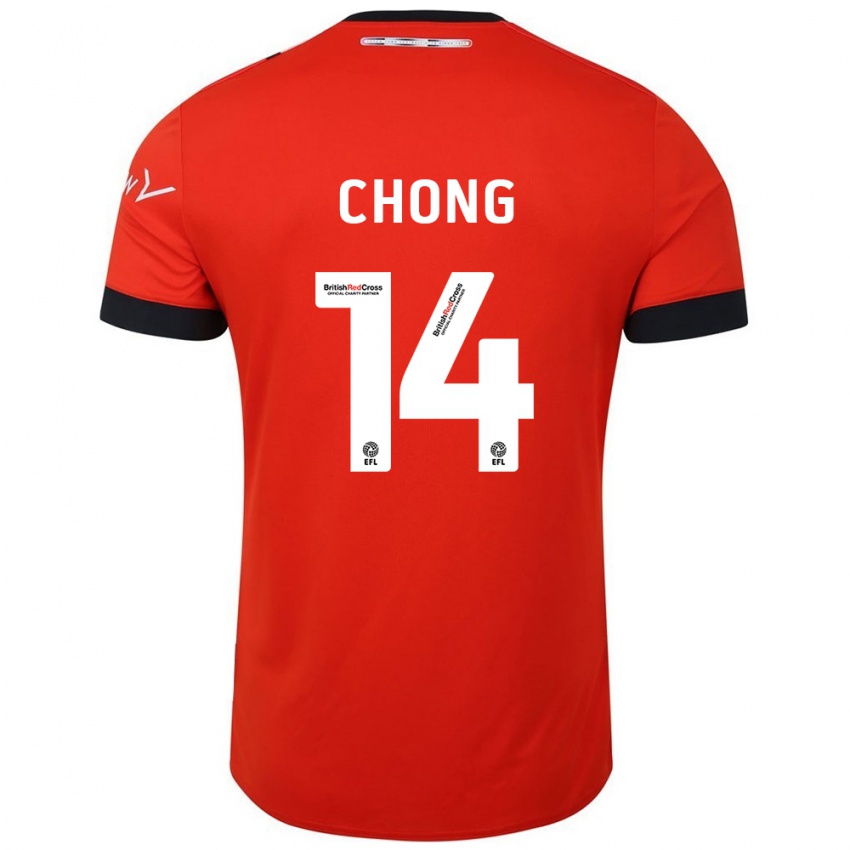 Bambino Maglia Tahith Chong #14 Arancione Nero Kit Gara Home 2024/25 Maglietta